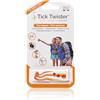 Tick Twister Tire Zecca per Cane, Gatto e Umano (Set di 3 - Arancione) - Rimozione semplice, veloce e senza dolore - Pinza per zecche per tutte le taglie - Made in France