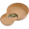 QINGYIWL Vasca da Bagno per Tartarughe, Piatto per Acqua per Tartaruga con Rampa, Ciotola per Acqua per Rettili (26,5 × 18 × 4,2 cm)