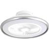 CFG 1808 Ventilatore ATOLLO3, ø 60 cm, Agitatore con Finiture 3 Colori Bianco, Grigio e Legno Intercambiabili, Luce a Led, con Telecomando, DC
