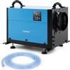 COSTWAY 58,5/73,5 L Deumidificatore Commerciale, Deumidificatore Industriale con 3 Modalità e Timer 24H, Sbrinamento Automatico per Cantina Magazzino (58,5 L/giorno Blu)