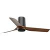 FARO BARCELONA Faro MINI Punt Tub Small Ventilatore da soffitto CC in legno scuro, nero, 6 velocità