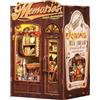 Fsolis Book Nook DIY, Miniatura Case delle bambole, decorazione creativa per adulti e ragazzi, regalo fatto a mano con componenti(Memories Music Bookshop)
