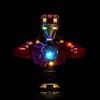 BrickBling Kit di illuminazione compatibile con Lego 76327 Iron Man MK4 Bust, versione con controllo della luce, LED, giocattolo creativo