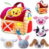 Goorder Giochi Neonato 6-12 mesi - Casa Morbida Animali da Fattoria con Fienile, Sonaglio, Specchio Neonati Montessori Sensoriale con Suoni, Regali per Bimbo Bimba 6 9 12 mesi