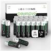 avmzvo Batterie AA, LR6 Batteria alcalina 24 pezzi a lunga durata Power 1,5V, Potente, Può essere utilizzata per giocattoli, sveglie e altri dispositivi elettronici【10 anni di garanzia】