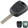 Heart Horse Guscio per Chiave a 2 Tasti Compatibile con Citroen C1 C2 C3 Xsara, Ricambio Guscio Chiave Telecomando per Peugeot 107 207 307, C3 Custodia Chiave Telecomando con ASK 433MHz ID46 chip
