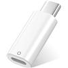 TiMOVO Adattatore da USB C a Pencil per Apple Pencil di 1a Gen, Adattatore di Ricarica da USB C Maschio a Lightning Femmina per iPad di 11/10a Gen, Caricatore con Connettore Bluetooth, Bianco
