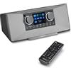 MEDION P85333 Radio Internet con Dab+ (WLAN, FM, Spotify Connect, DLNA, USB, Porta per Cuffie, AUX, Uscita Linea Stereo, Sleep Timer) Grigio