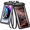 G.CATACC 2 Pezzi Custodia Impermeabile Smartphone Fino a 8,3, IPX8 Cover Subacquea Telefono per iPhone 16 15 14 13 12 11 Pro Max Galaxy S23 S22 S21 S20