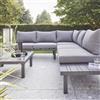 NATERIAL Salotto da giardino angolare Subyra NATERIAL antracite con cuscini in poliestere grigio per 5 persone