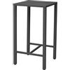 Leroy Merlin Tavolino da esterno struttura e superficie in acciaio antracite per 2 persone 60x60cm
