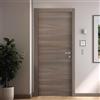 Leroy Merlin Porta tamburata battente Porta Battente CHIC noce chiaro 90x210 noce L 90 x H 210 cm reversibile