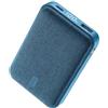 Cellularline GLAM PD 10000 Power Bank 10000mAh con Display LCD, Ricarica Rapida 20W, 3 Porte USB-C I/O 18W, Output 18W, Finiture in Tessuto, per Smartphone, Blu