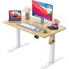 JUMMICO Scrivania regolabile in Altezza, Standing Desk, Scrivania da Ufficio Elettrica Regolabile con funzione di memoria, 100 x 60 cm Beige