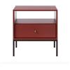 Selsey MONNE-Comodino, ABS, Rosso Vivo, 56,2 cm x 53,6 cm x 39
