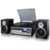 Trexonic 3-Speed Vinile Giradischi Casa Stereo Sistema Con Lettore CD, Radio Fm