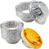 SZCXDKJ 100 fogli per crostate, teglia da forno per torte tritate, vassoi in alluminio di alta qualità per crostate all'uovo, torte, crostate di frutta, piccole torte da forno (usa e getta)
