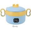 Luocute Scaldavivande Coibentato, Lunch Box Elettrico da 100 W per Bambini Adulti, Fornello Scaldavivande Riscaldato in Acciaio Inossidabile, con Batteria Ricaricabile e Ricarica USB,