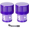 suloea 2 Filtro Compatibile con Dyson V10 Absolute, Animal, Motorhead, Total Clean, SV12, DY-969082-01, Non per V10 Slim, Ricambi Lavabili Filtric per Aspirapolvere
