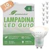 greenandco 10 Lampadine GU10 LED 3000K | sostituisce 44W | bianco caldo 3000K | 2.5W 450lm | 100° | senza sfarfallio | classe di efficienza energetica A | lampadina LED 230V | non dimmerabile