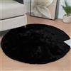 ORINOVA Tappeto Rotondo Nero 120 cm Morbido Camera da Letto Tappeto Salotto Moderno Lavabile