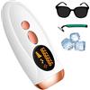 Gleisa Epilatore Luce Pulsata IPL, Epilazione Laser con Funzione di Raffreddamento, 500.000 Flash, 5 Livelli di Energia, Epilazione Indolore per Donna e Uomo, Viso, Corpo, Ascelle, Bikini