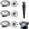 Xerteam SH50/30 Testine di ricambio per rasoio compatibili con Philips serie 5000/6000/1000/2000/3000, confezione da 3 testine lame di ricambio per rasoio da uomo con spazzola per la pulizia