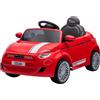 Auto Elettrica per Bambini Fiat 500e 12V-Rosso