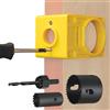 Generic Kit a tazza - Utensile di precisione - Serratura Jig | Kit di installazione foro porta, utensile per trapano regolabile, taglierina in acciaio per porte in legno da 1 a 3/8 a 1 - 3/4, utensili da