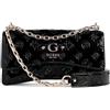 GUESS Gerty Convertible Crossbody Flap, Borsa a Tracolla Donna, Nero, Taglia Unica