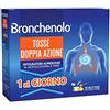 BRONCHENOLO Tosse Doppia Azione - Integratore alimentare - Per tosse secca e grassa - Efficace per 24 ore - Gusto miele e limone - 10 Bustine