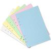 SZCXDKJ 50 fogli A5 colorati a 6 fori perforati a righe inserti per raccoglitori di dimensioni personali, carta riempitrice per fogli sciolti a 5 colori, a righe (8 1/4 x 5 5/8)