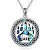 YAFEINI Collana con orso in argento sterling Collana con ciondolo con artiglio celtico irlandese con nodo celtico per gioielli da donna