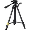 National Geographic, Treppiede Foto Grande con Testa 3 Vie e Sblocco Rapido, Gambe a 4 Sezioni, Chiusura Leva, Colonna Centrale a Cremagliera, Portata max 3kg, Borsa Inclusa, Alluminio, NGPH001