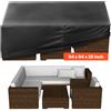 VEVOR Copertura Quadrato per Mobili da Giardino da 239 x 239 x 71 cm Grande Copertura Impermeabile per Tavolo e Sedie da Pranzo da Esterno 420D, con Presa d'Aria per Tutte Stagioni, Nero