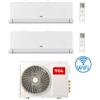 TCL Climatizzatore Condizionatore TCL BreezeIN serie P5 Wifi R32 Dual Split Inverter 12000 + 12000 BTU con U.E. MT1821 Classe A++/A+
