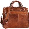 STILORD Verus Borsa lavoro uomo in pelle Portadocumenti in cuoio Borsa porta computer 14 Borsa ventiquattrore per ufficio grande vintage Colore:brandy - marrone