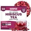 HANDPICK, Ibisco Tisana- 100 Karkade Tisana Bustine - Senza Caffeina - Con Fiori di Ibisco 100% Puri - Te de Flor de Jamaica