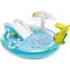 Intex Piscina Fuori Terra Gonfiabile Piscina Esterna per Bambini da Giardino Rotonda 201x170x84h cm - 57165NP Gator Play Center