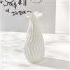 Qtuie Vaso Decorativo da Interno in Ceramica Bianco per Fiori/Pampas - Decorazioni Casa, Centrotavola Moderno Design Decor per Matrimonio, Cena, Tavolo, Partito, Soggiorno (3)