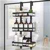 Diwoker Mensola Doccia da Appendere, Mensole Doccia Senza Foratura, Porta Shampoo Bagno da Appendere, Supporto per Accessori Bagno Nero (Nero, 3 Livelli)