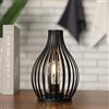 JHY Design Lampada da tavolo in metallo 24 cm altezza funzionamento a batteria senza fili stile nordico stile retrò, lampada a LED in ferro, per camera da letto, soggiorno, bar, interni ed esterni