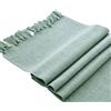 CutitiUU Bandiera da tavolo in lino a tinta unita con nappe 35*150cm,Tovaglia di lino con frange in tinta unita,Runner da tavolo in stile rustico,Runner da Tavolo macramè in Lino e Cotone (Blu)