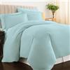 Pizuna Linens Pizuna Copripiumino 200x200 Cotone Bambina Blu, 400 fili con trama Sateen in 100% Cotone a fiocco lungo Copripiumino 200x200 con 2 federe 50x80 (Biancheria De Letto Bambina Blu)