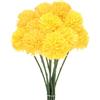 M METERXITY 12-Pz Fiori a Sfera Crisantemo Artificiale, 11 Bouquet Ortensie Finte In Seta Real Touch Fiori Finti per Casa/Matrimonio/Natale/Party/Giardino Ufficio [Giallo]