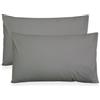 Nada Home Coppia Federe Cuscini Letto 52x82 cm in 100% Puro Cotone - Copricuscini Guanciale Tinta Unita con Pattina Interna Senza Zip o Bottoni - Set 2 Federe Morbide e Resistenti