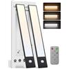 Tnight 2 Pack Led Sottopensile Cucina Senza Fili,30cm Dimmerabile Magnetica Ricaricabile Luce Armadio Led con Sensore&Telecomando,Lampada per Cucina Scale Soggiorno Bagno Camere da Letto