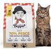 Gatto con Personalità Il Cibo Di Beppo - Cibo Secco Per Gatti Sterilizzati - Crocchette Gatti Sterilizzati Senza Cereali Ipoallergeniche: Grain Free E Senza Glutine - Alimento Completo - 1.5Kg (Pesce Bianco con Caviale)