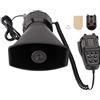 FARBIN Sirena per auto, clacson da polizia, 12 V, con telecomando, 100 W | 7 modalità audio per diversi campi di applicazione, controllo manuale dei pulsanti, impermeabile, adatto per veicoli da 12 V.
