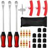 XPAPOV 27 PCS Combinazione Sollevamento Pneumatico Leva Utensile Cucchiaio, Ferro di Montaggio Pneumatico, con 3 Protezioni Cerchione, per Motocicletta, Bicicletta, Carrello Pneumatici